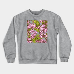 Tropical Leaves Camouflage Of Banana and Monstera 8 Crewneck Sweatshirt